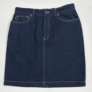 Lauren Jeans Co Ralph Lauren Dark Blue Denim Mini Skirt Size 8